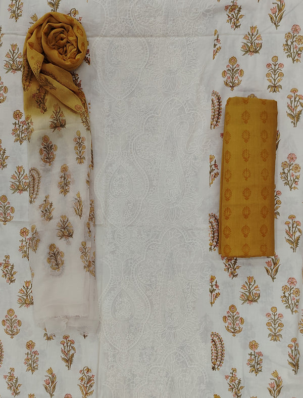 Festive Unstitched Chanderi Silk Fancy Suit