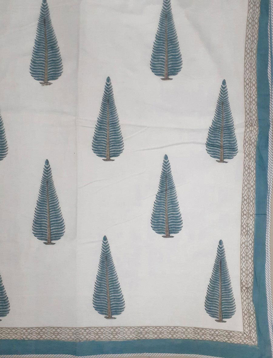 Hand Block Printed Cotton Dohar For Kids