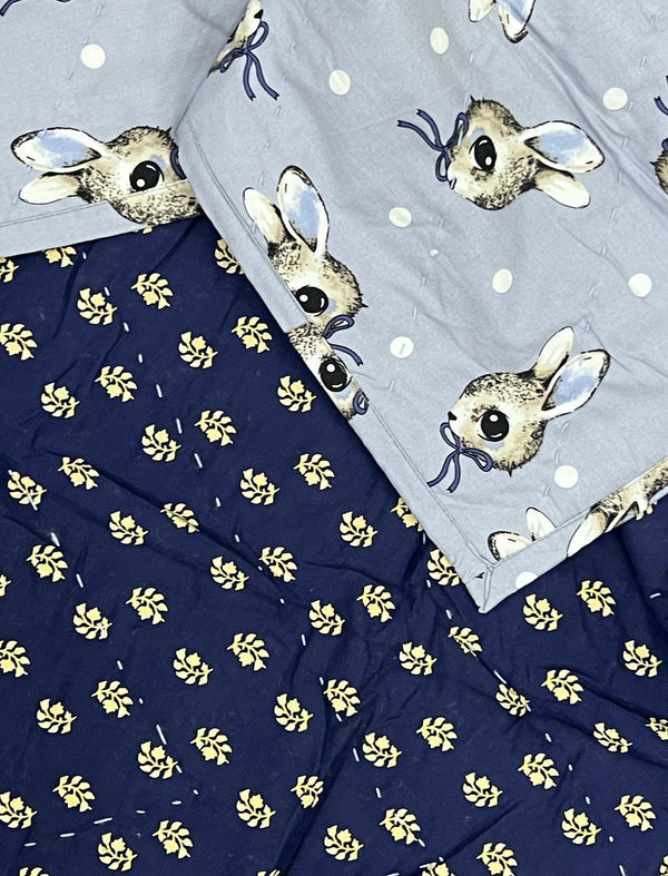 Hand Block Printed Cotton Quilt For Kid