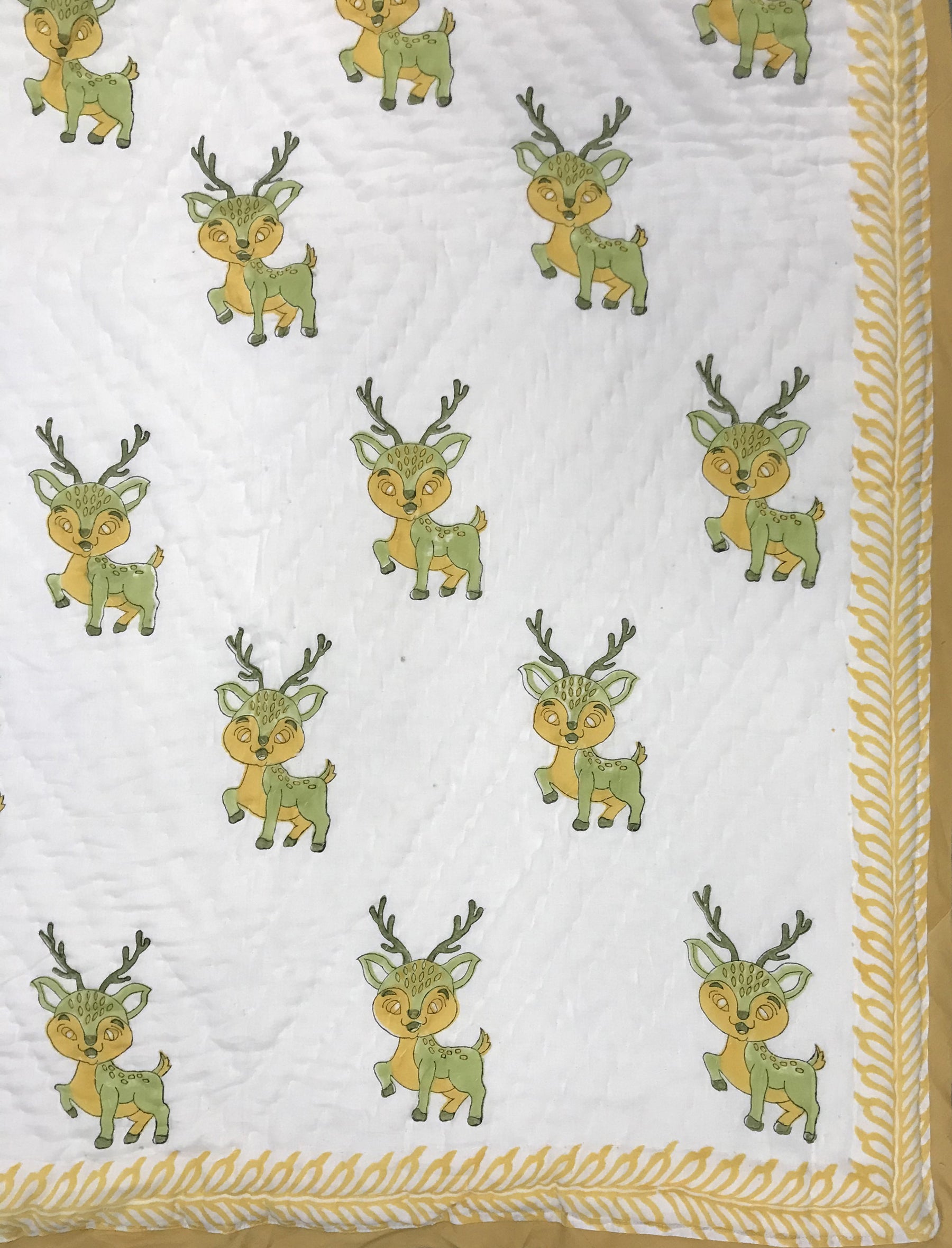 Hand Block Printed Cotton Quilt For Kid