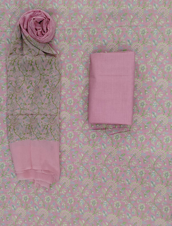 Lizzy Bizzy Block Printed Unstitched Suit