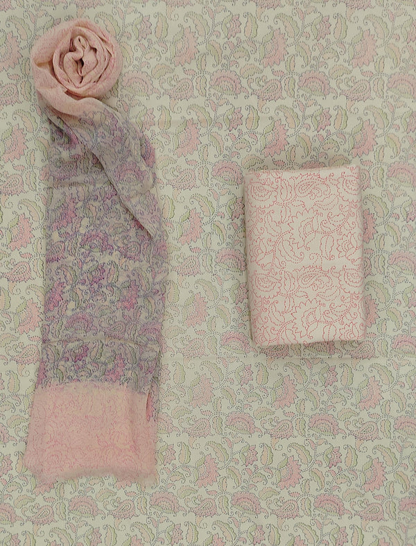 Lizzy Bizzy Block Printed Unstitched Suit