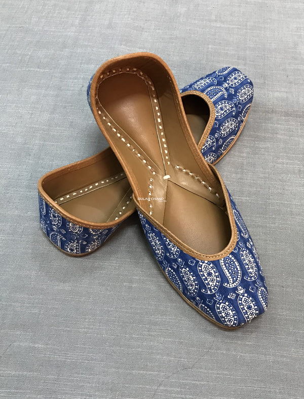 Block Printed Mojari For Women