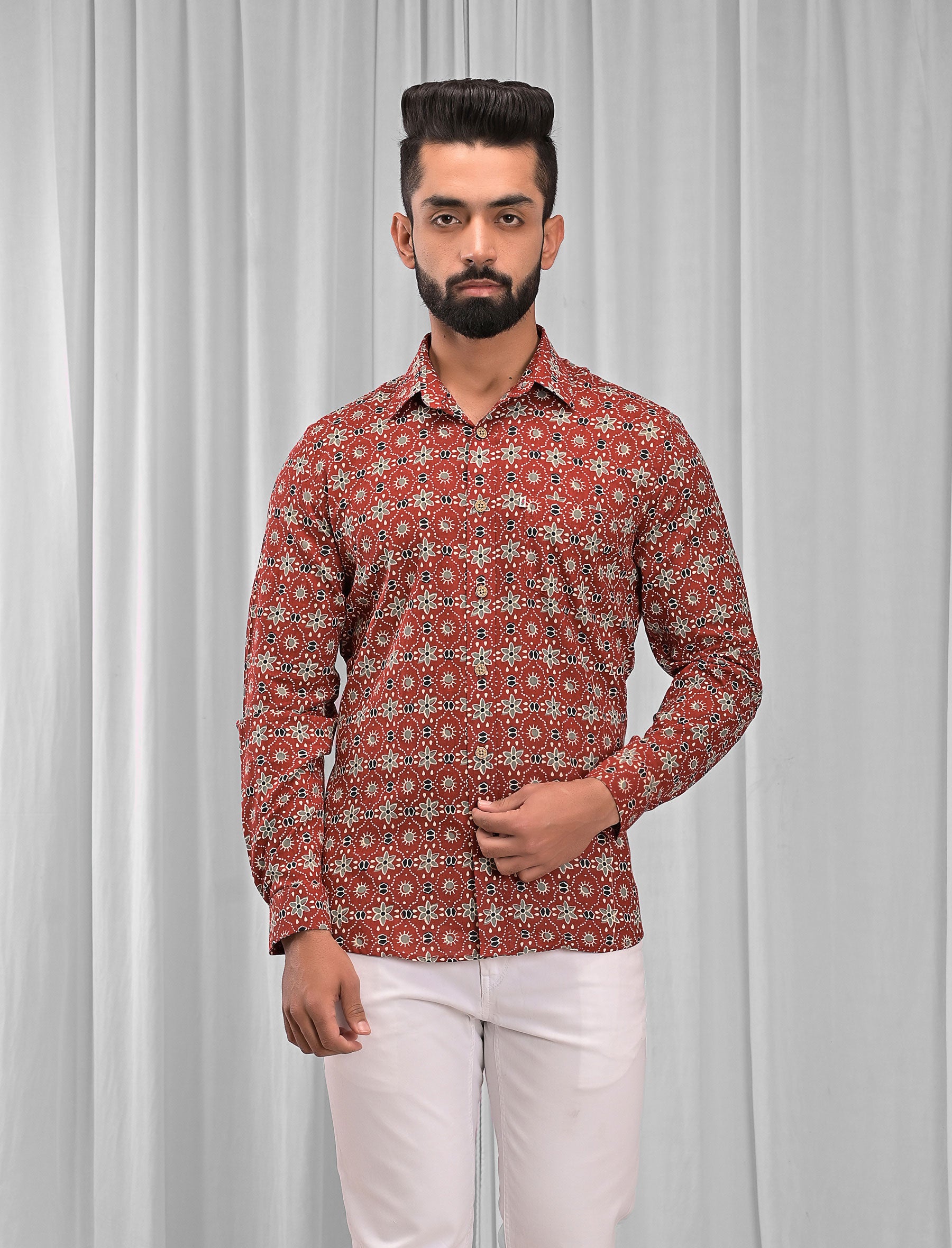 Cotton Printed Full Sleeves Shirt