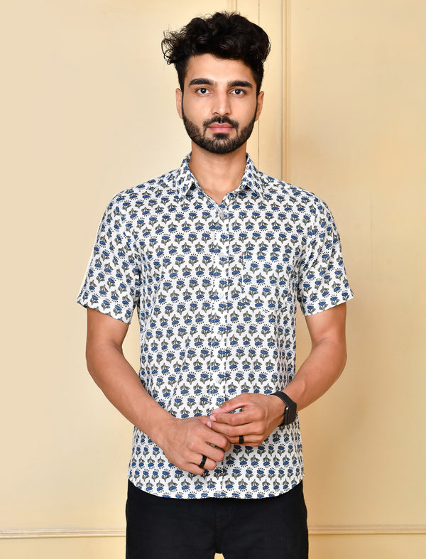 Cotton Printed Half Sleeves Shirt