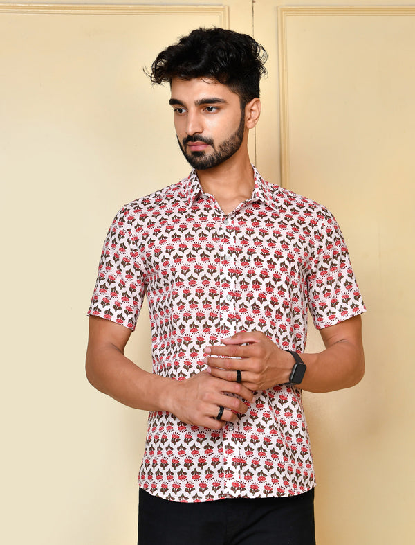 Cotton Printed Half Sleeves Shirt