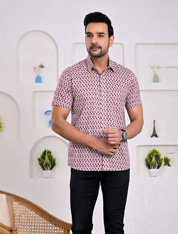 Cotton Printed Half Sleeves Shirt