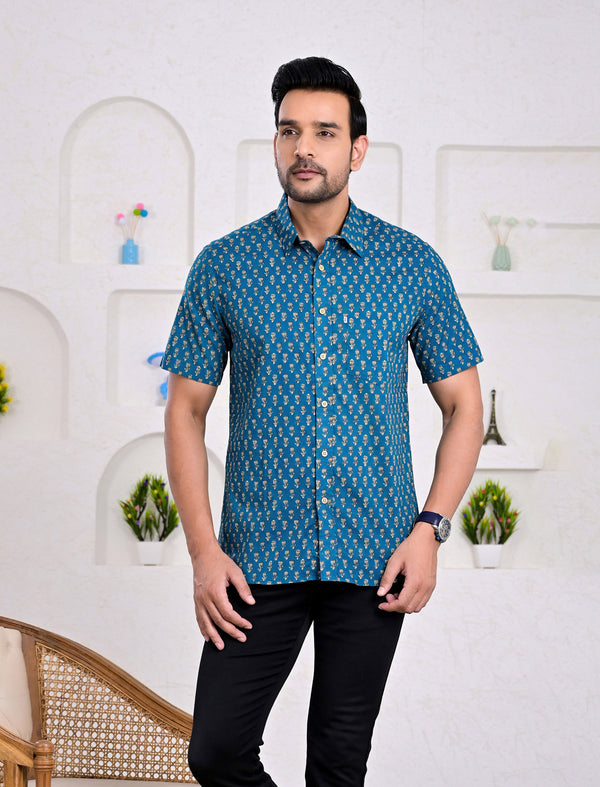 Cotton Printed Half Sleeves Shirt