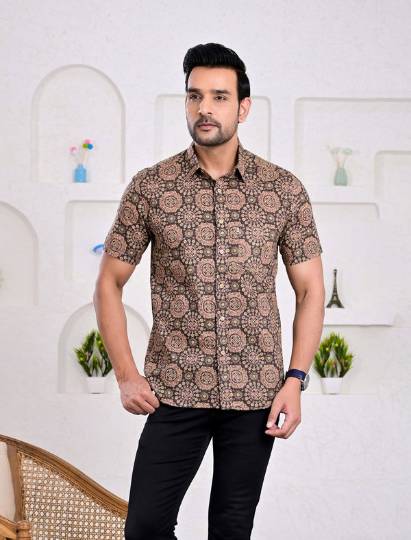 Cotton Printed Half Sleeves Shirt