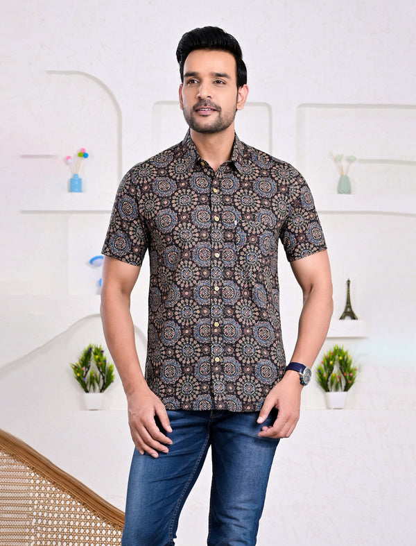 Cotton Printed Half Sleeves Shirt