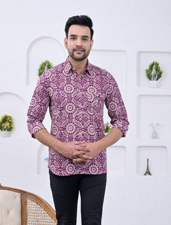 Cotton Printed Full Sleeves Shirt