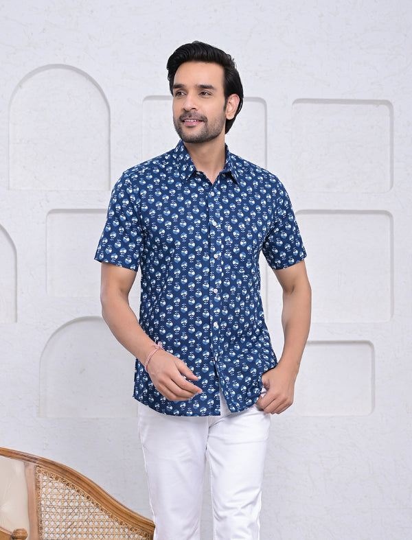 Cotton Printed Half Sleeves Shirt