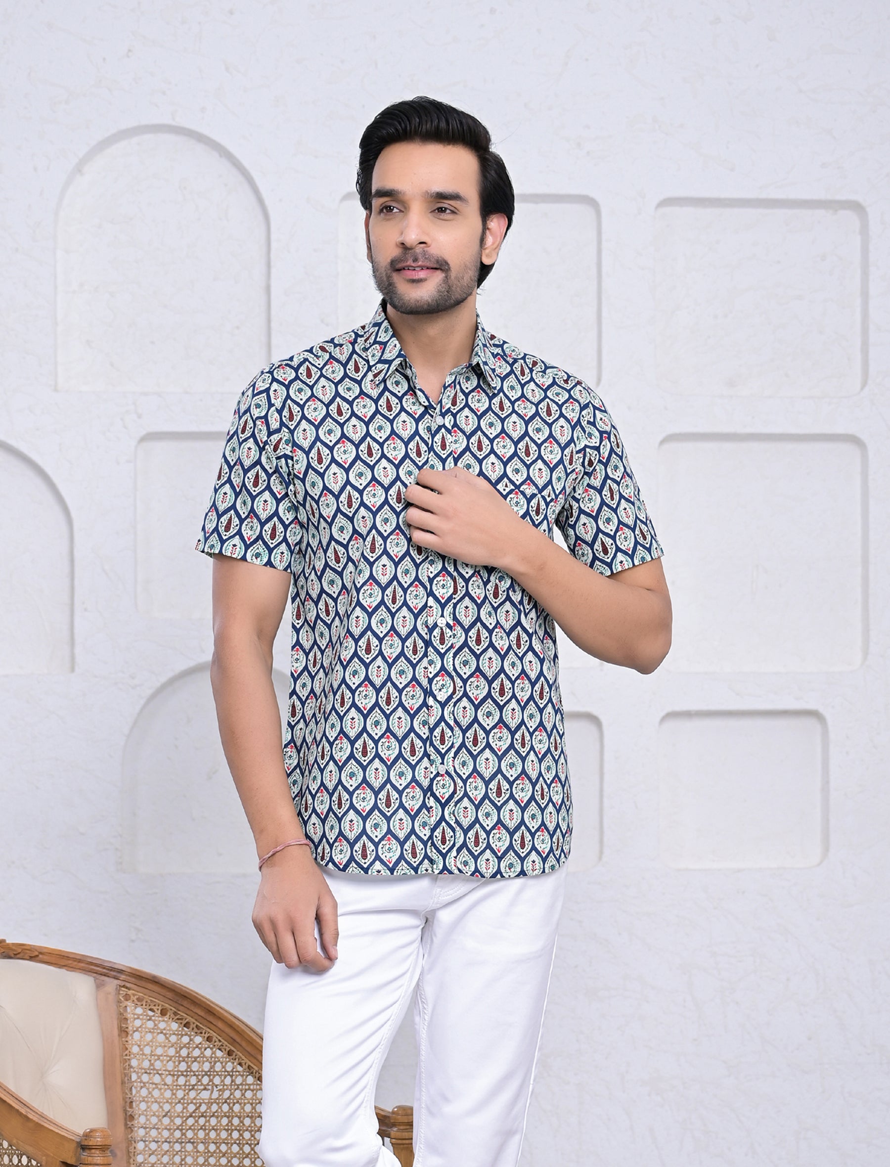 Cotton Printed Half Sleeves Shirt