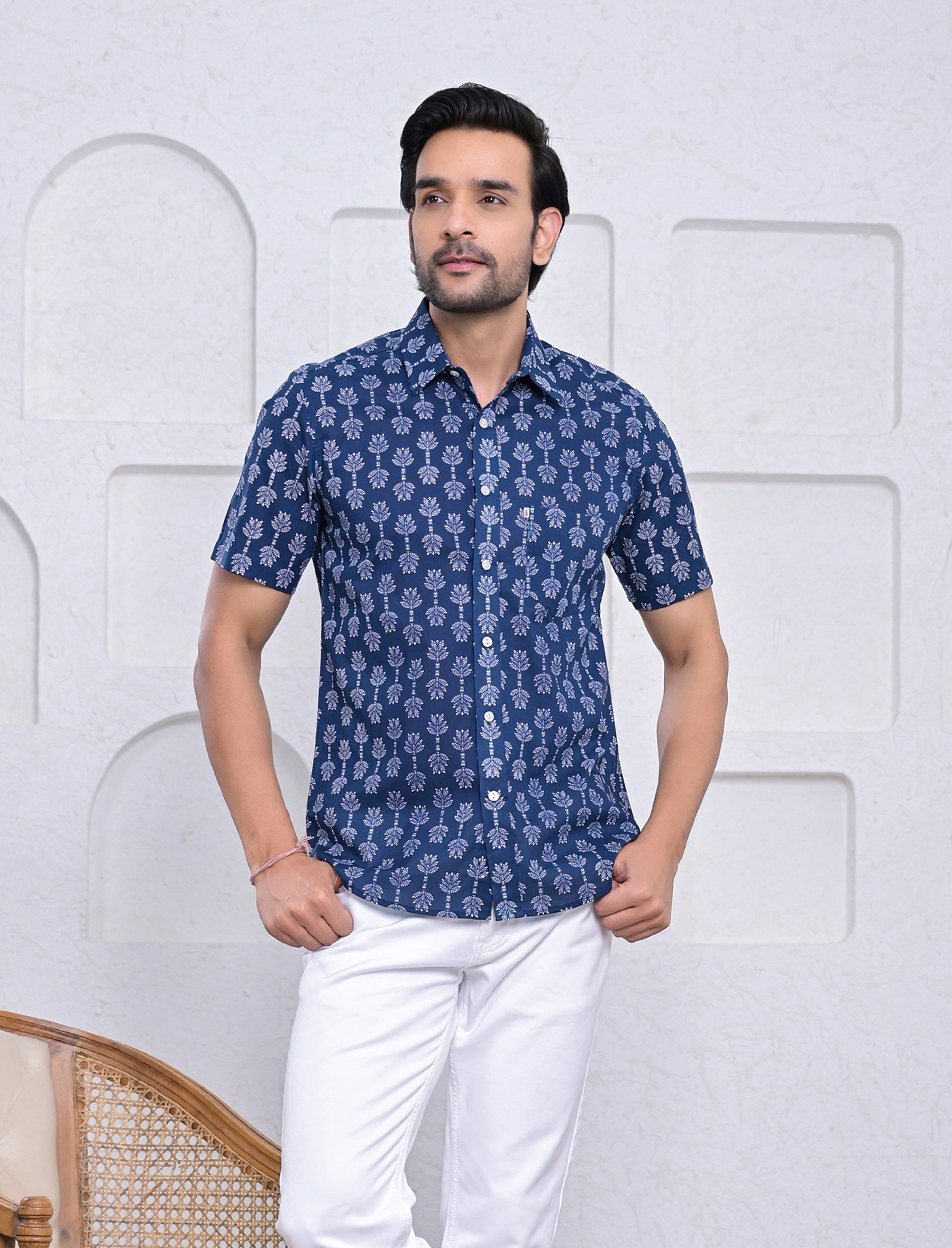 Cotton Printed Half Sleeves Shirt