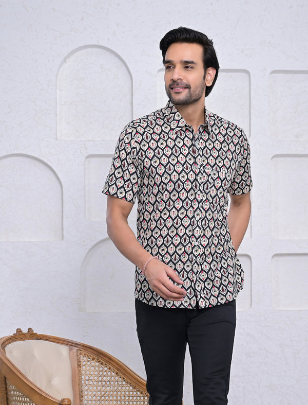 Cotton Printed Half Sleeves Shirt