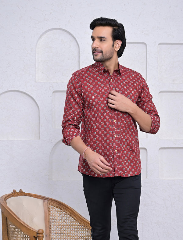 Cotton Printed Full Sleeves Shirt