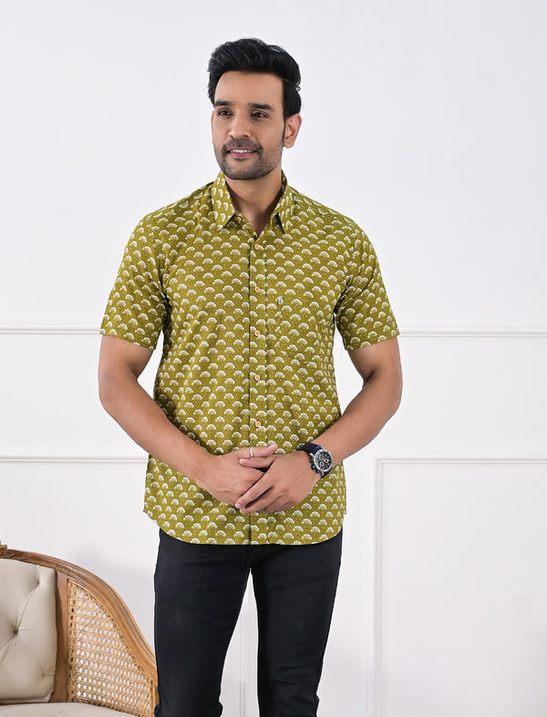 Cotton Printed Half Sleeves Shirt