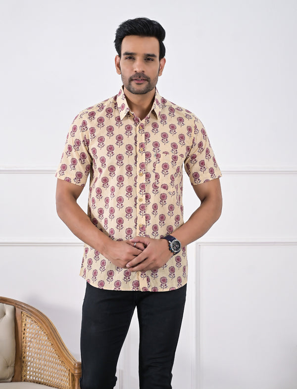 Cotton Printed Half Sleeves Shirt