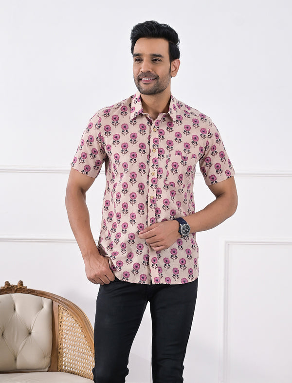 Cotton Printed Half Sleeves Shirt