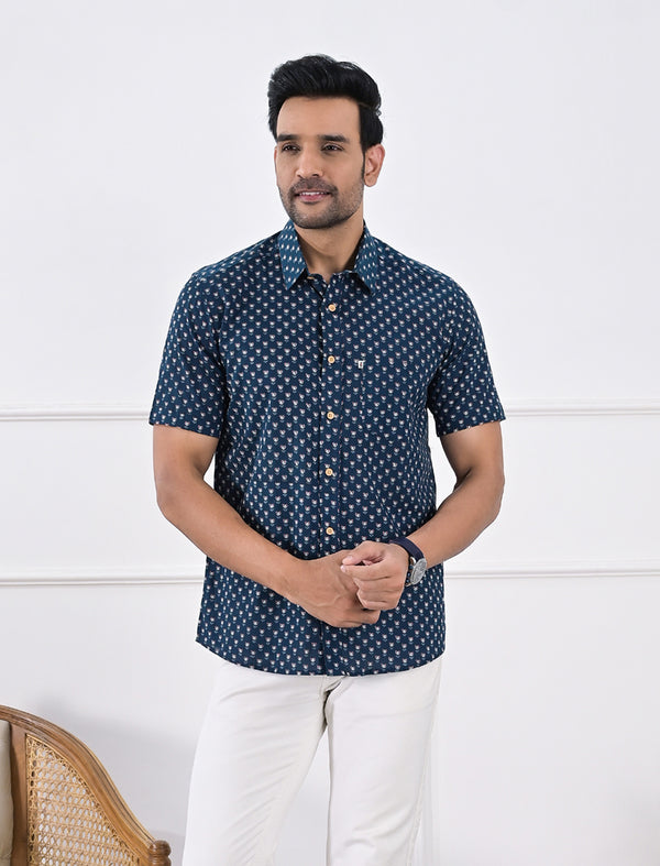 Cotton Printed Half Sleeves Shirt