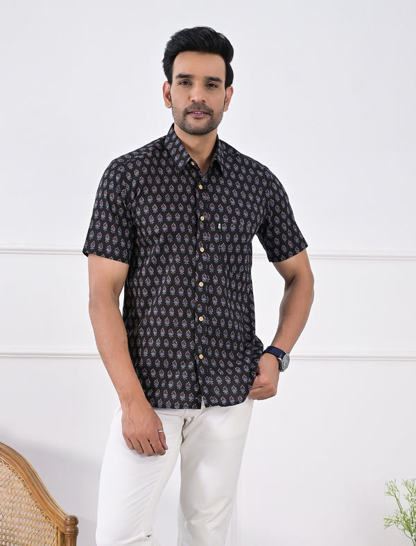 Cotton Printed Half Sleeves Shirt