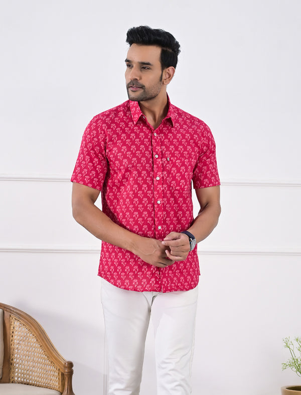 Cotton Printed Half Sleeves Shirt