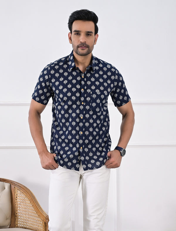 Cotton Printed Half Sleeves Shirt