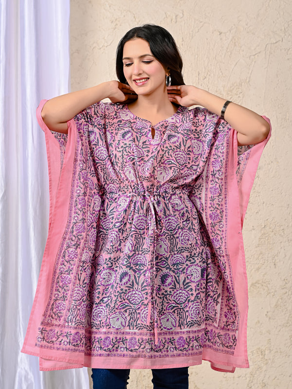 Hand Block Printed Cotton Kaftan