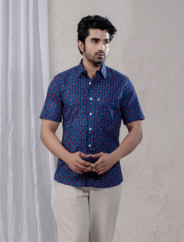 Cotton Printed Half Sleeves Shirt