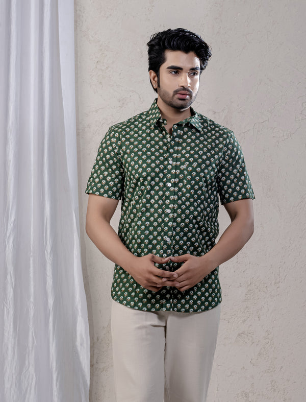 Cotton Printed Half Sleeves Shirt