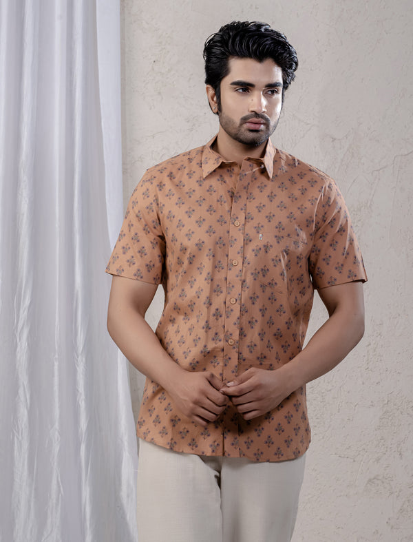 Cotton Printed Half Sleeves Shirt