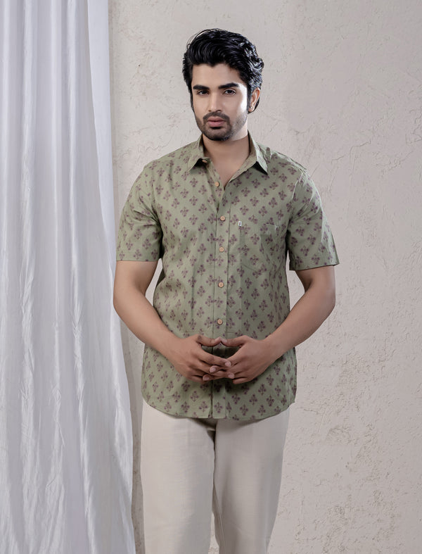 Cotton Printed Half Sleeves Shirt