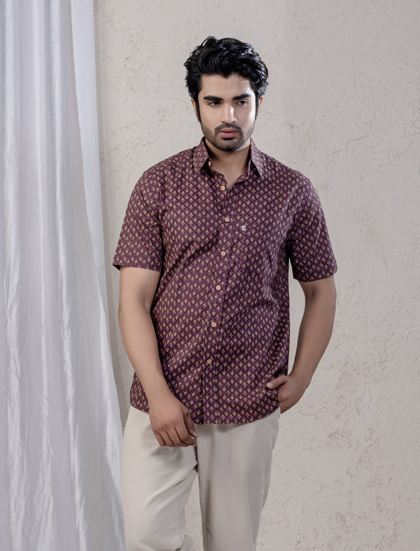 Cotton Printed Half Sleeves Shirt