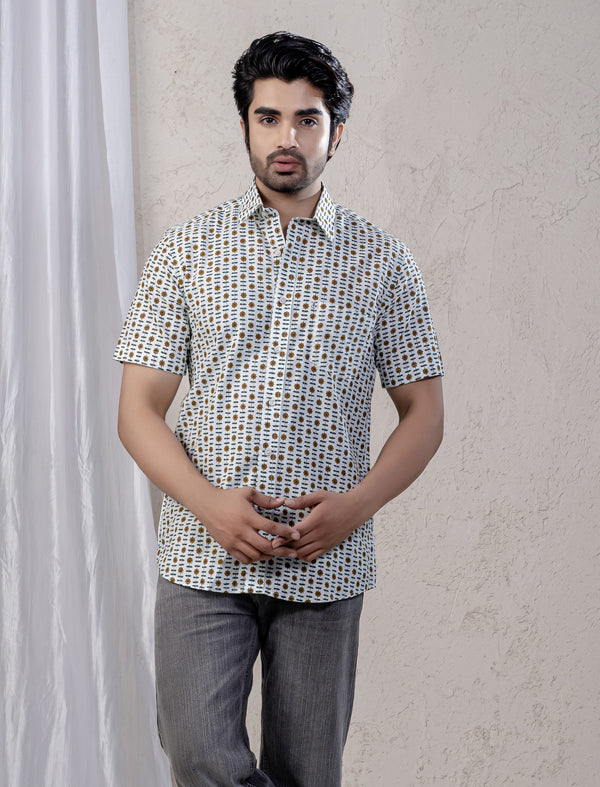 Cotton Printed Half Sleeves Shirt