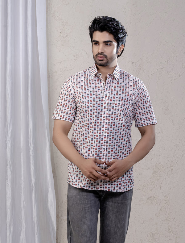 Cotton Printed Half Sleeves Shirt