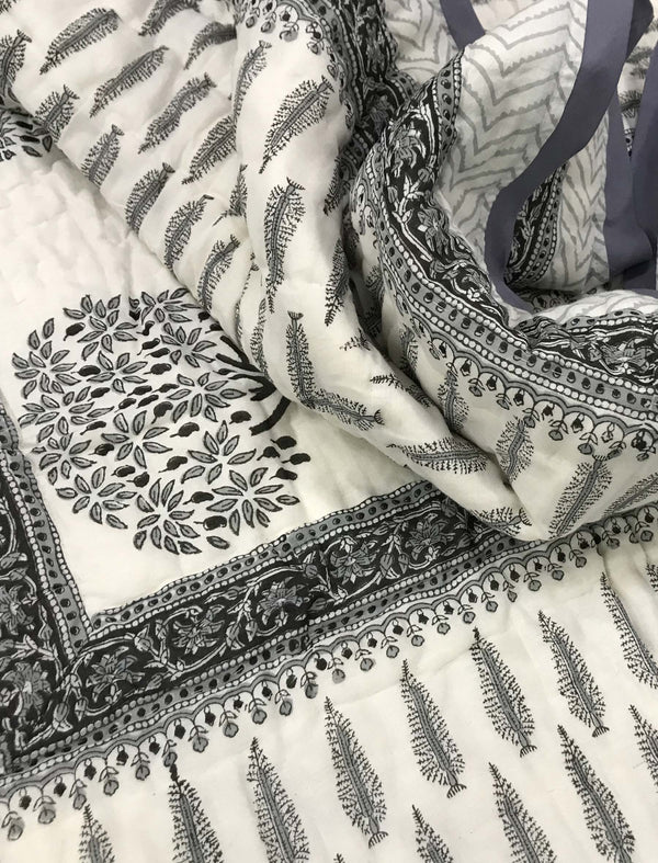 Hand Block Printed Cotton Double Quilt
