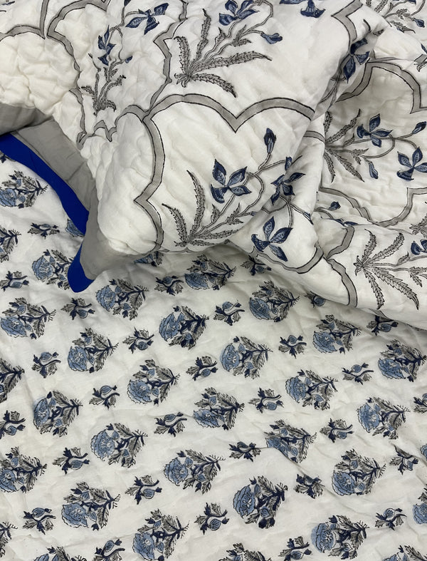 Hand Block Printed Cotton Double Quilt