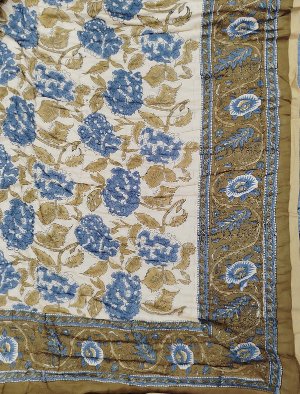 Hand Block Printed Cotton Double Quilt