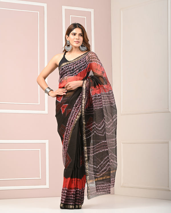 Kota Doriya Printed Saree With Blouse