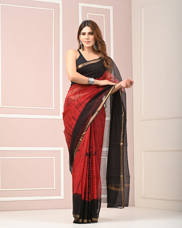 Kota Doriya Printed Saree With Blouse