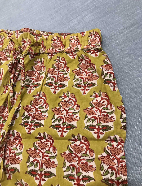 Cotton Block Printed Shorts - Small