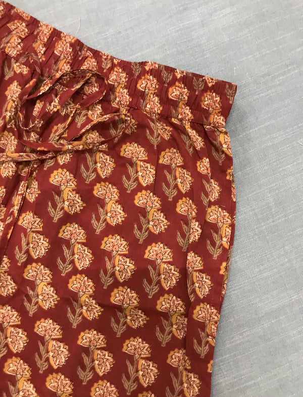 Cotton Block Printed Shorts - Small