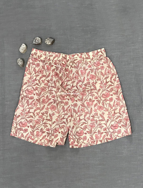 Cotton Block Printed Shorts - Small