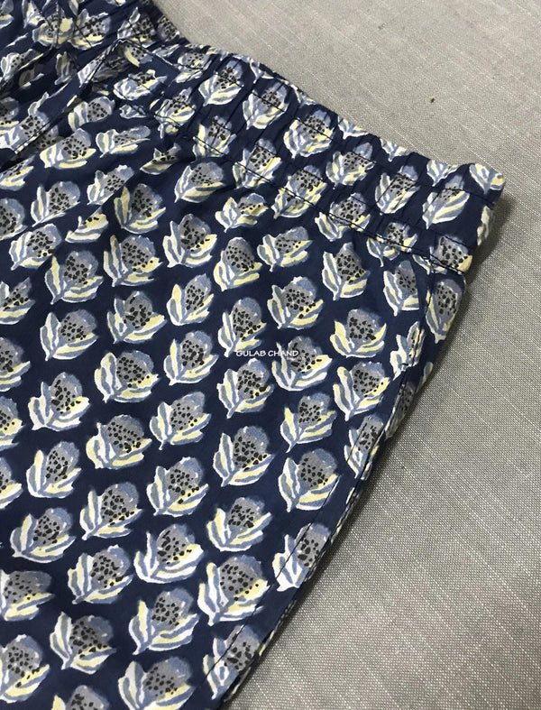 Cotton Block Printed Shorts - Small