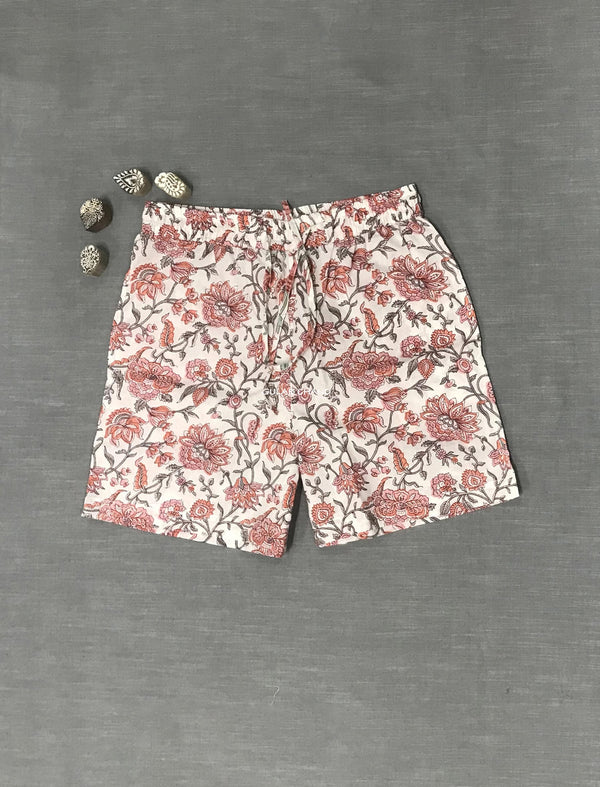 Cotton Block Printed Shorts - Small