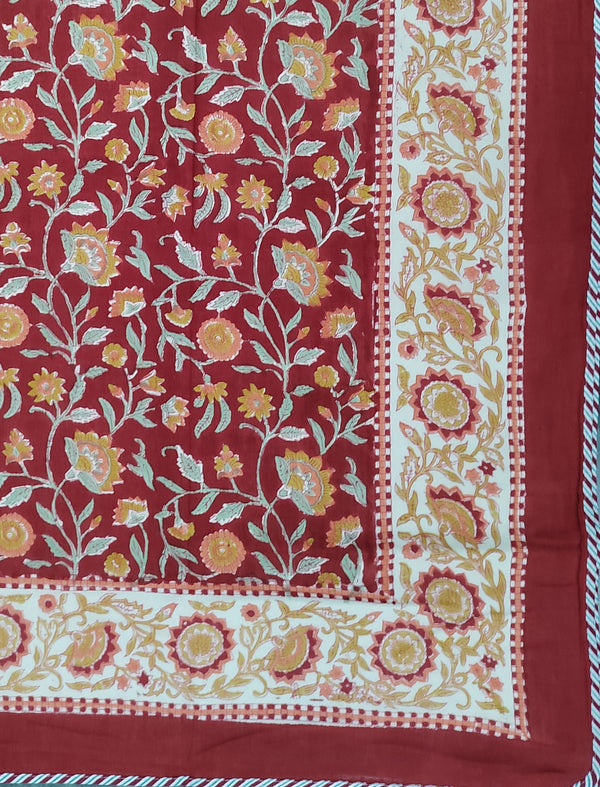 Hand Block Printed Cotton Single Dohar
