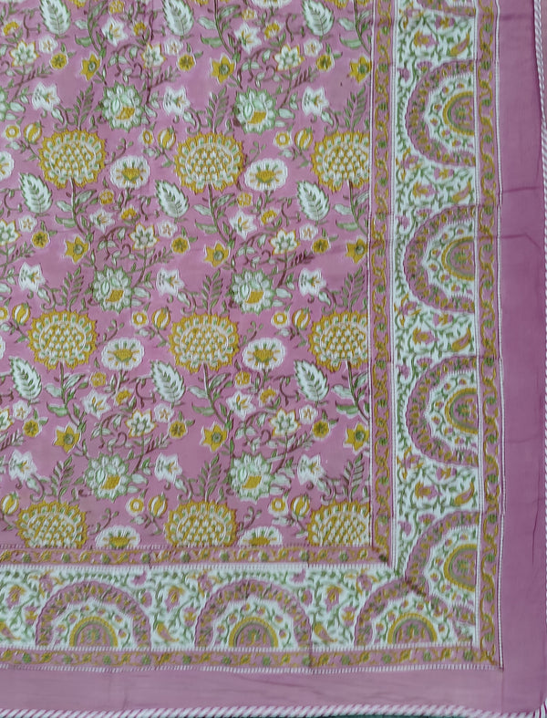 Hand Block Printed Cotton Double  Dohar