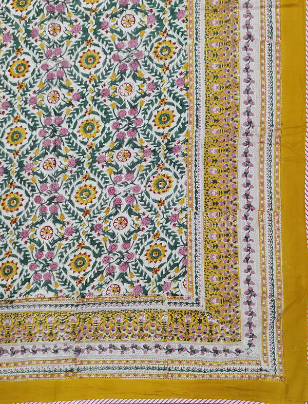 Hand Block Printed Cotton Single Dohar
