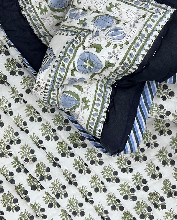Hand Block Printed Cotton Quilt