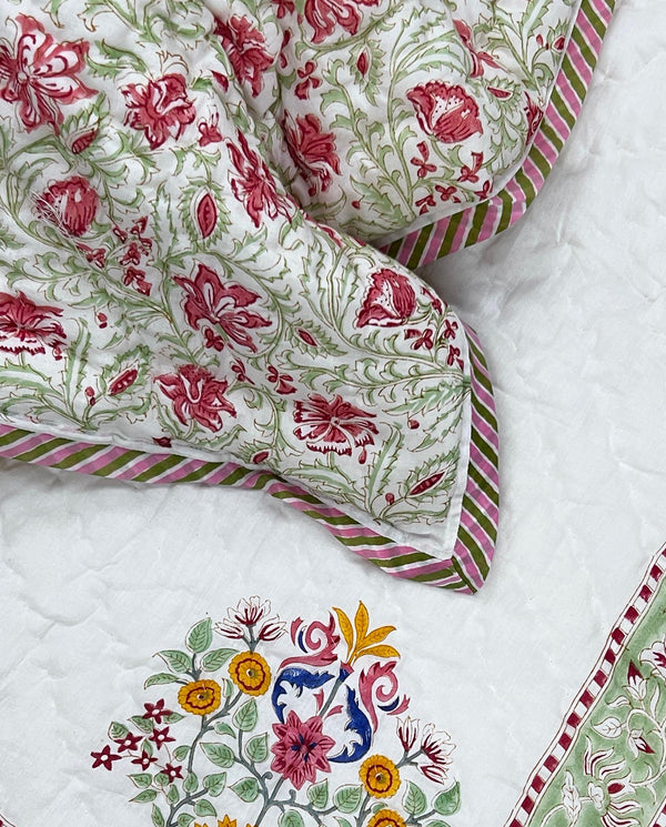 Hand Block Printed Cotton Quilt
